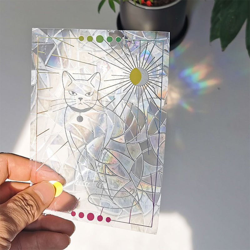 Rainbow Glass Window Stickers for Christmas Decor | 10-Piece Static Cling Pack, Anti-Collision | PVC Material, No Glue Needed 10
