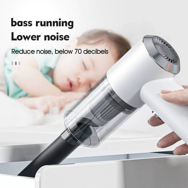 Handheld Car Vacuum Cleaner, White or Black | 6000Pa Suction & Blower Function | Wireless, 6 Hour+ Battery, 2 Heads Included 3