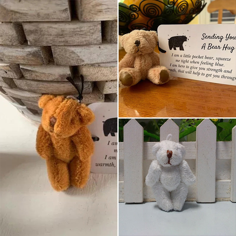 Plush Bear Keychain Soft Toy | PP Cotton Fill, Clip Attachment | Cute Bag Charm Gift for Birthdays and Christmas 6