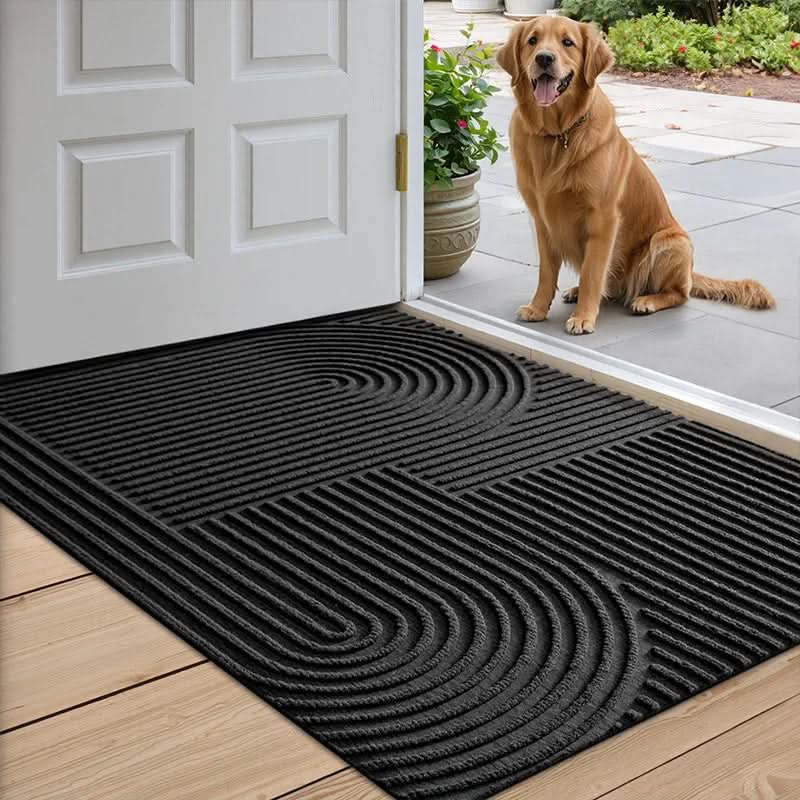 Absorbent And Washable Mat | Ribbed Arch Pattern Doormat