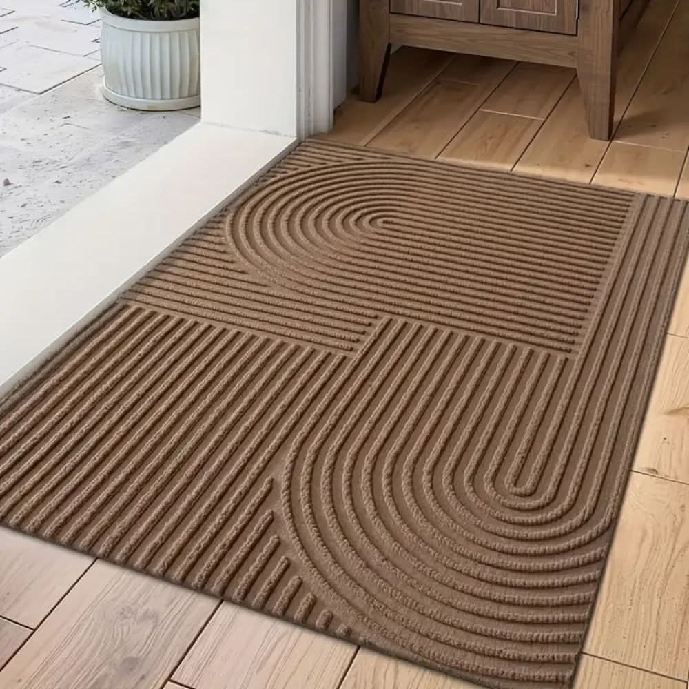 Absorbent And Washable Mat | Ribbed Arch Pattern Doormat