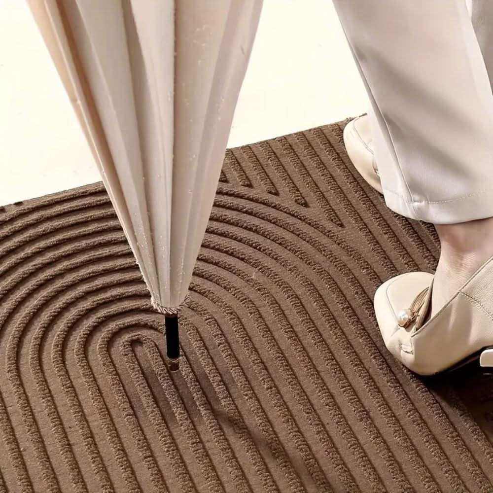 Absorbent And Washable Mat | Ribbed Arch Pattern Doormat