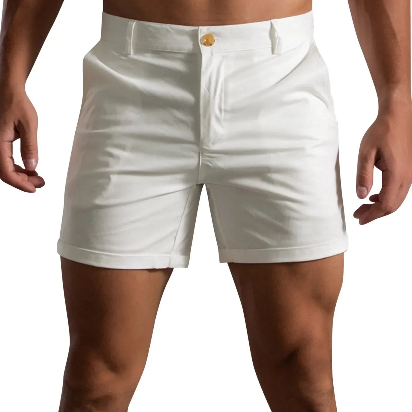 ActiveWear | Men's Chino Shorts - Slim Fit Lightweight Stretch Fabric 0