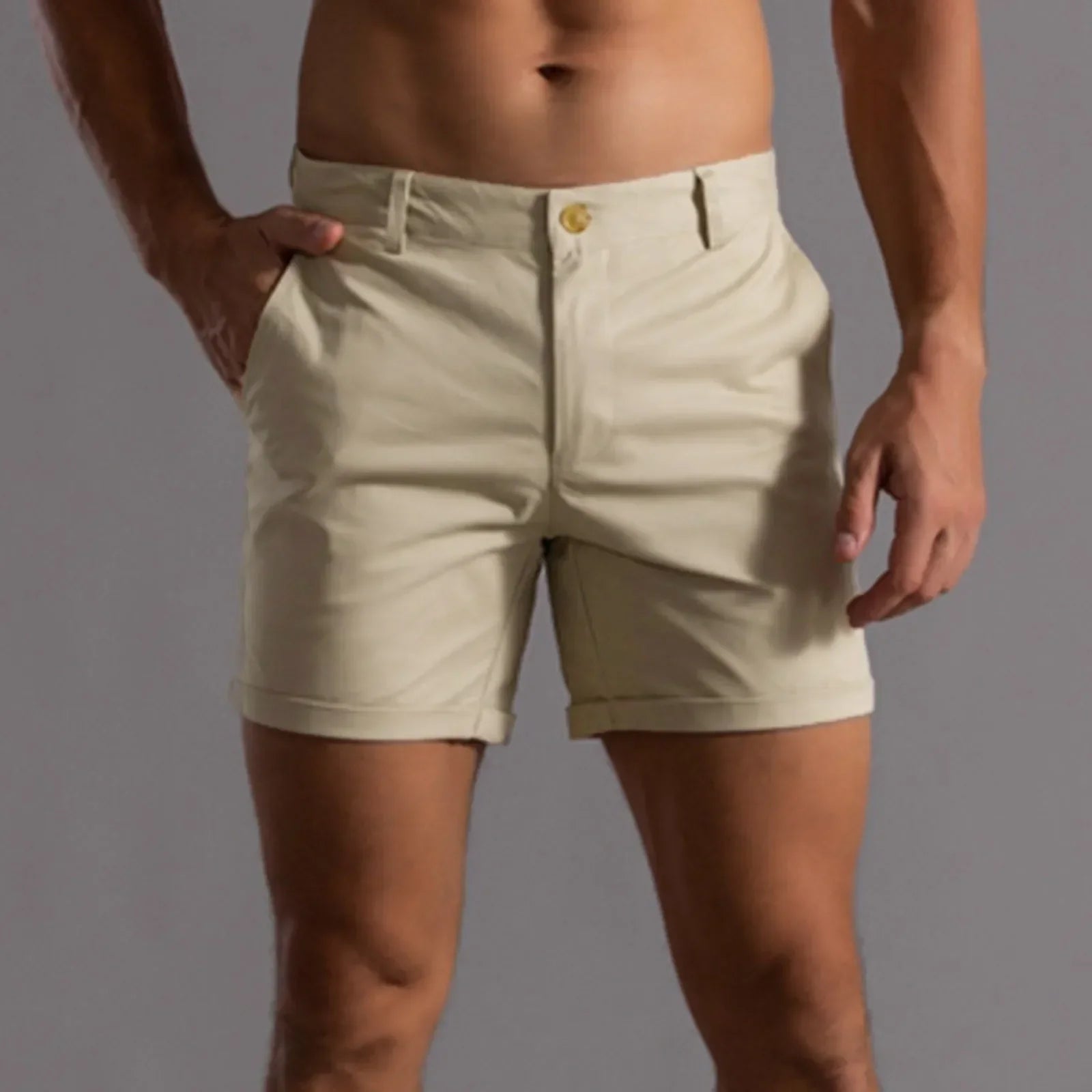 ActiveWear | Men's Chino Shorts - Slim Fit Lightweight Stretch Fabric 1