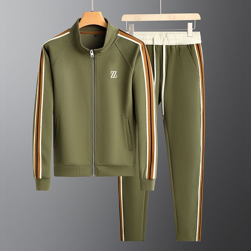 ActiveWear | Men's Tracksuit - Zip Jacket & Joggers Set, Slim Fit 3
