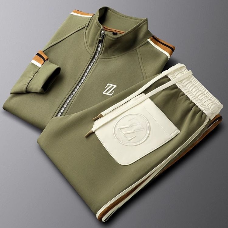 ActiveWear | Men's Tracksuit - Zip Jacket & Joggers Set, Slim Fit 4