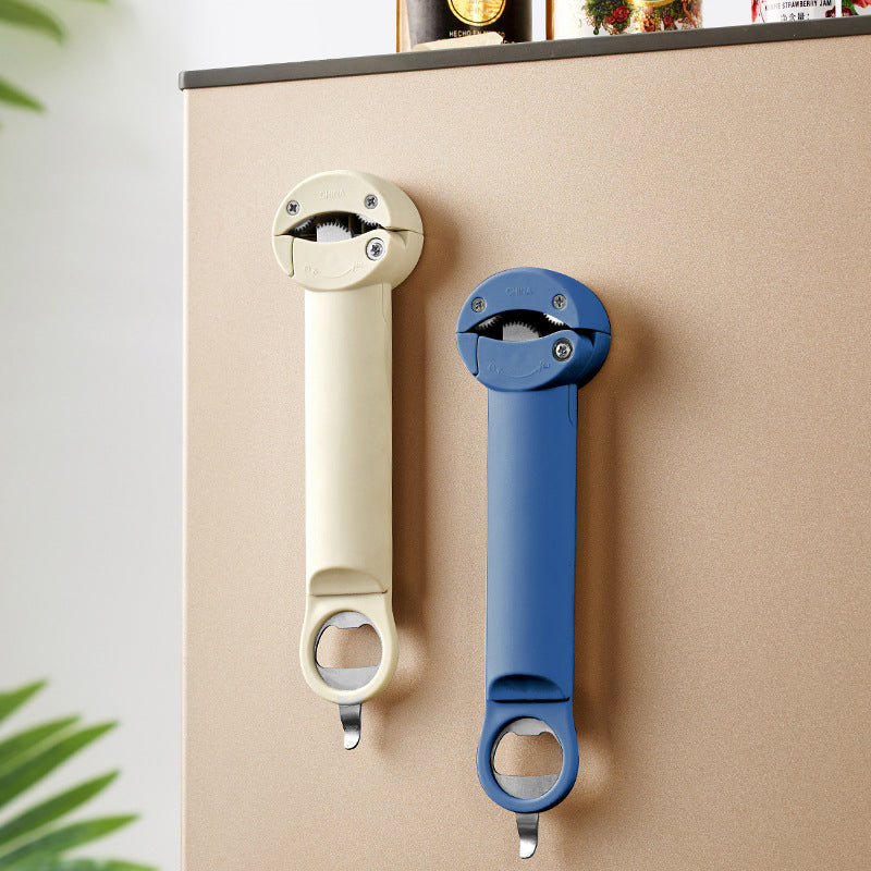 Adjustable Stainless Steel Jar and Bottle Opener | Fits Lids 2.5 to 9.5 cm | Serrated Grip Prevents Hand Strain