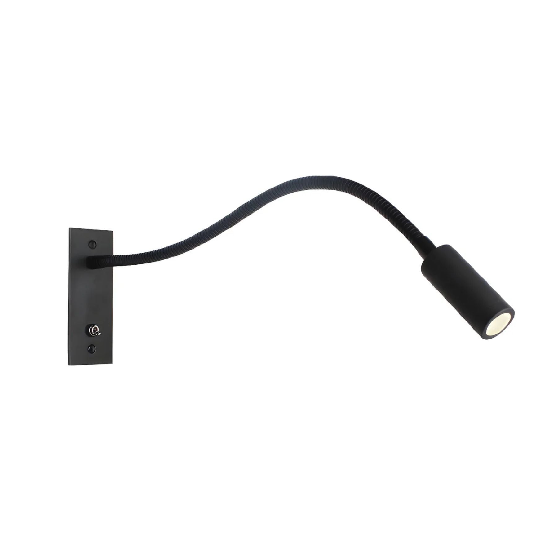 Adjustable Gooseneck Metal Wall Lamp with Cylindrical Head 0