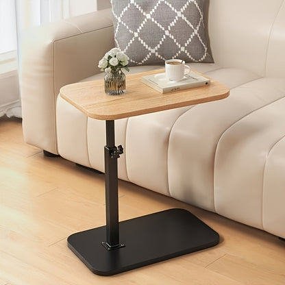 Adjustable side table – Wood and metal, modern design for the living room or bedroom 3