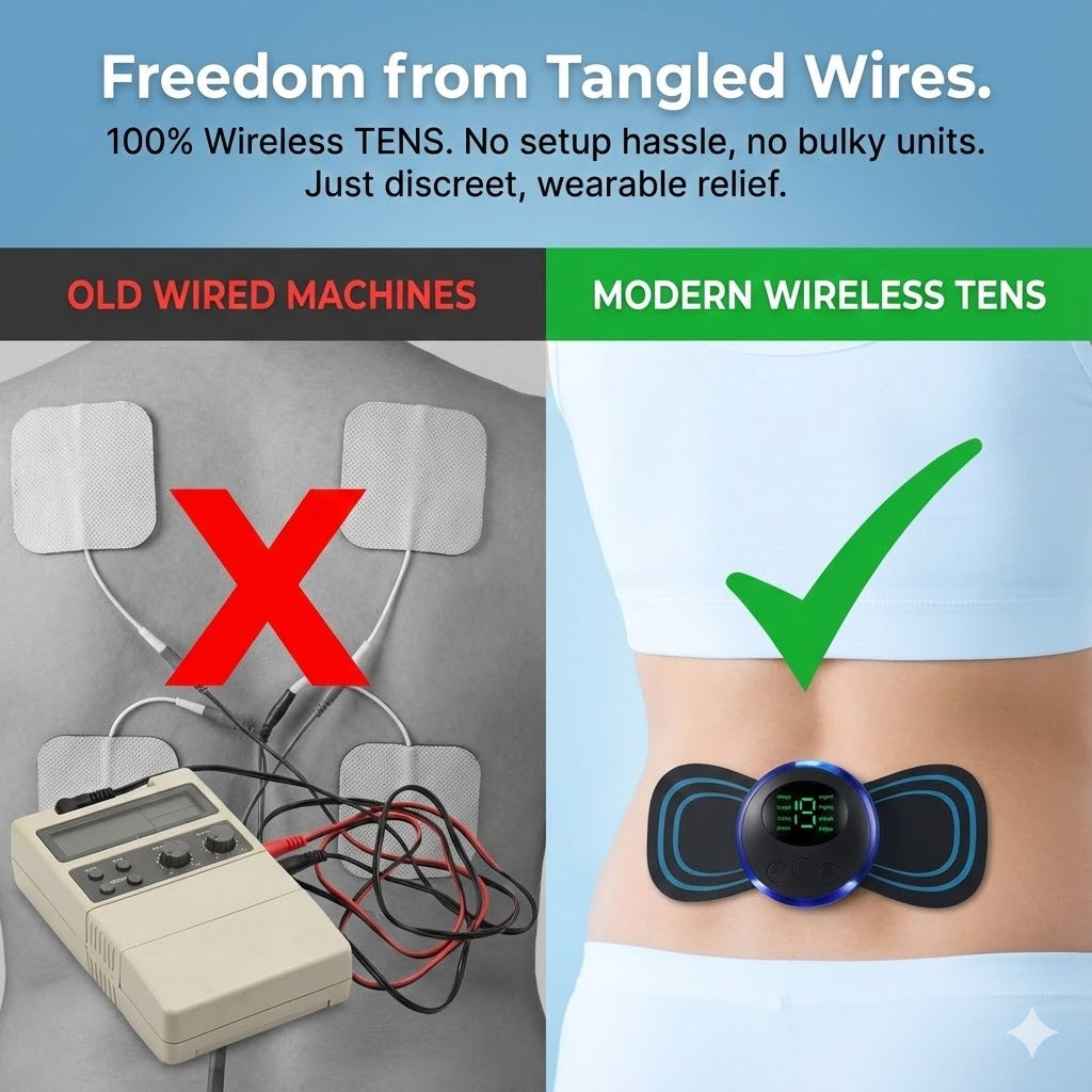 Advanced Wireless TENS Machine – Smart Drug-Free Pain Relief Device – 19 Intensity Levels & 8 Modes – Compact, Rechargeable & Effective Body Treatment 3