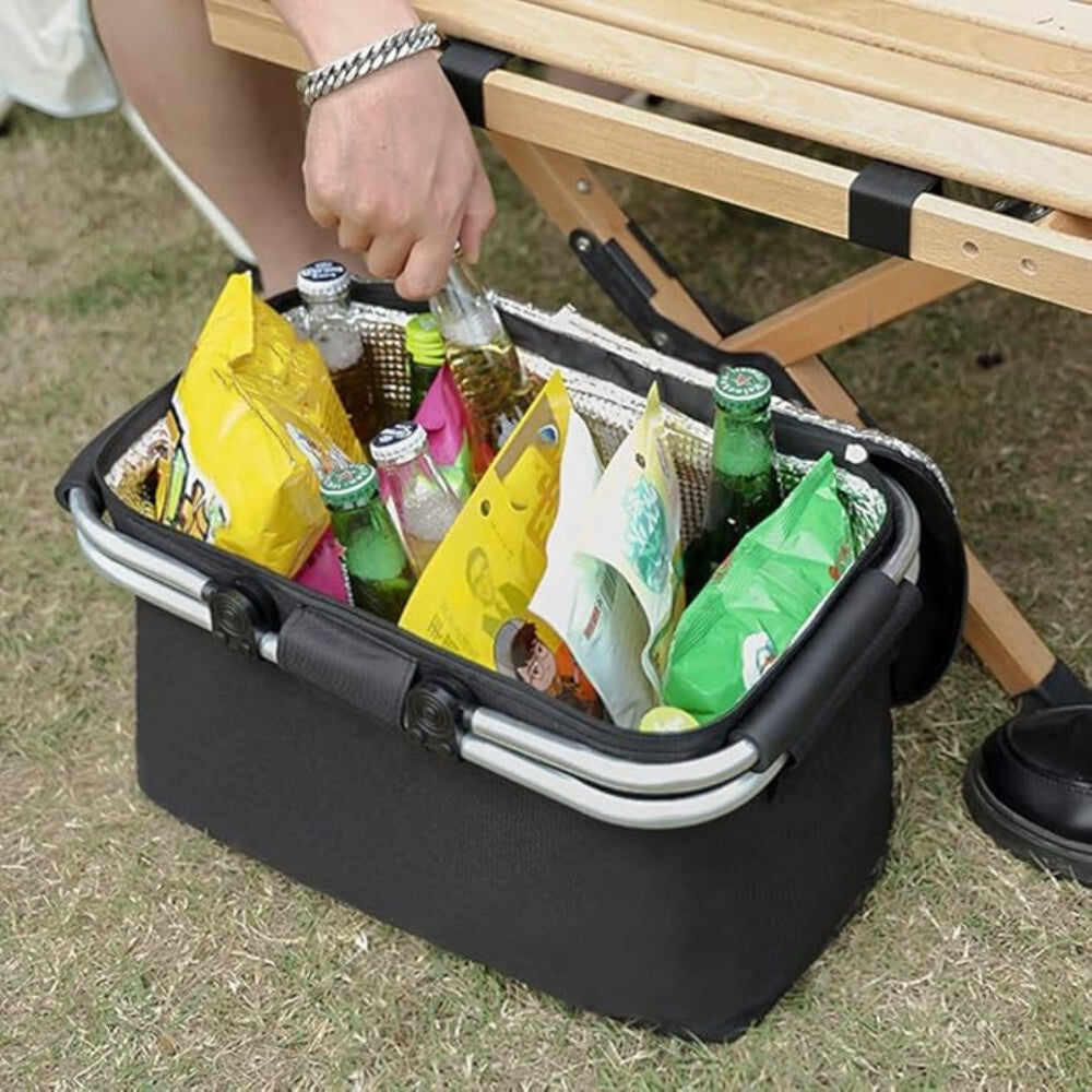 AdventureGear | Collapsible Picnic Basket – 18L Leakproof Design