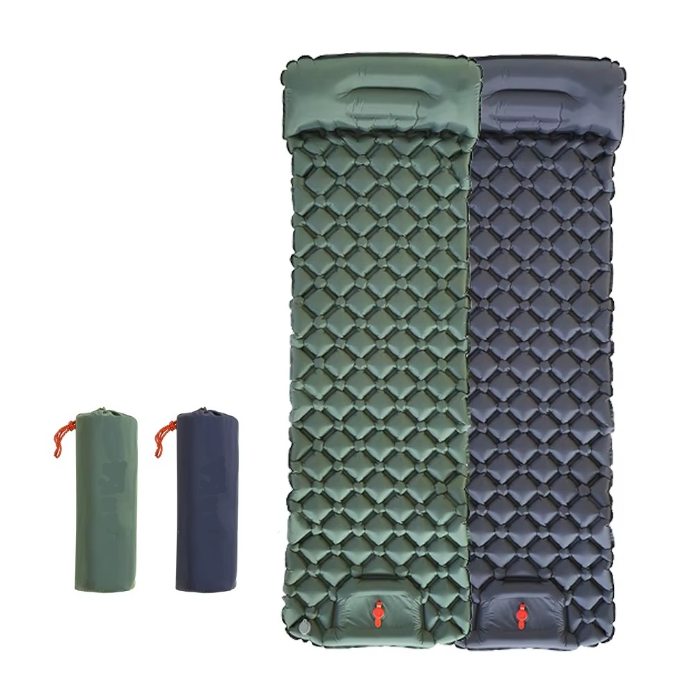 AdventureGear | Self Inflating Camping Sleeping Pad with Built-In Pillow - Lightweight Design