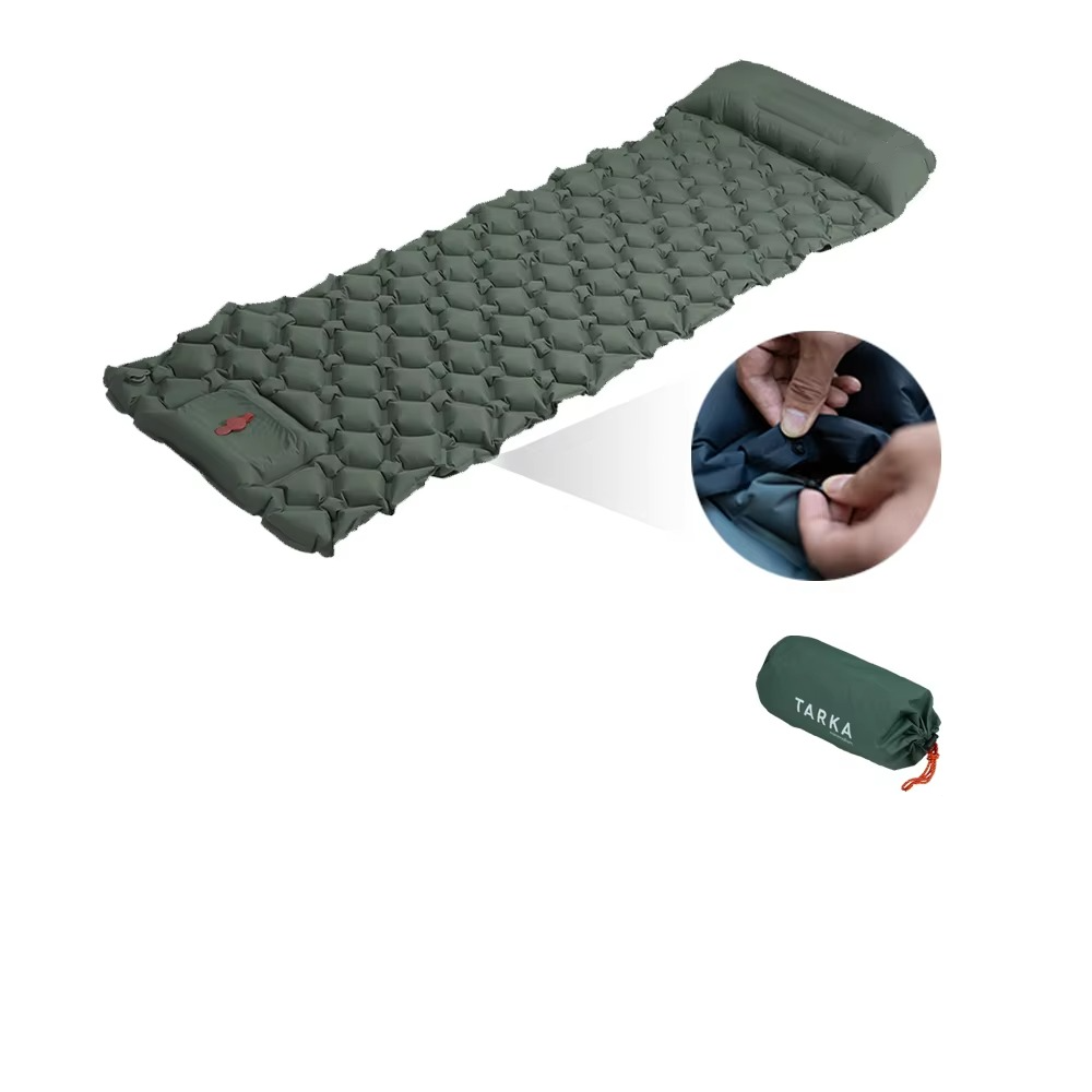 AdventureGear | Self Inflating Camping Sleeping Pad with Built-In Pillow - Lightweight Design
