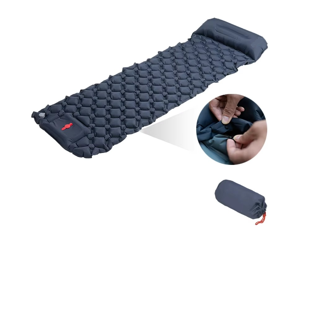 AdventureGear | Self Inflating Camping Sleeping Pad with Built-In Pillow - Lightweight Design