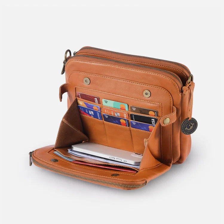 AgentBag | Black Shoulder Bag - Genuine Leather with Adjustable Strap 4