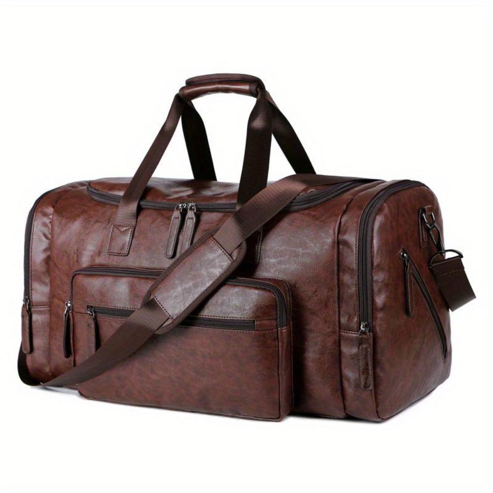Aiden | Vegan Leather Duffle Bag – Large Capacity & Adjustable Strap