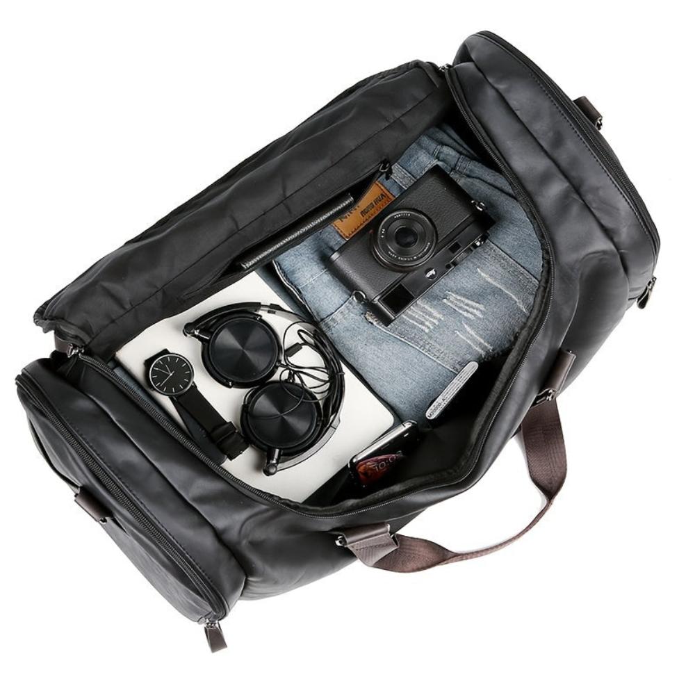 Aiden | Vegan Leather Duffle Bag – Large Capacity & Adjustable Strap