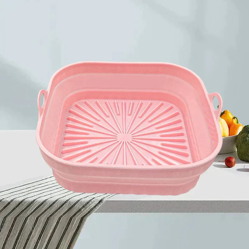 Air Fryer Silicone Grill Pan | Reusable Non-Stick Liner, Dishwasher & Oven Safe | Heat Resistant up to 232°C, BPA Free