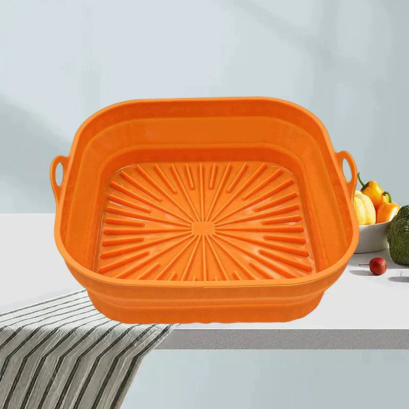 Air Fryer Silicone Grill Pan | Reusable Non-Stick Liner, Dishwasher & Oven Safe | Heat Resistant up to 232°C, BPA Free
