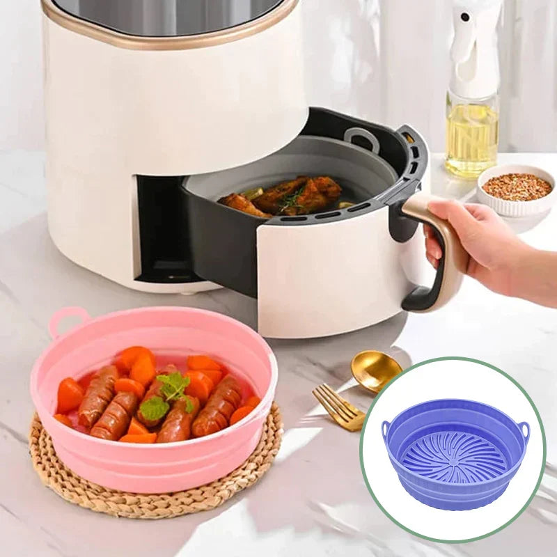 Air Fryer Silicone Grill Pan | Reusable Non-Stick Liner, Dishwasher & Oven Safe | Heat Resistant up to 232°C, BPA Free