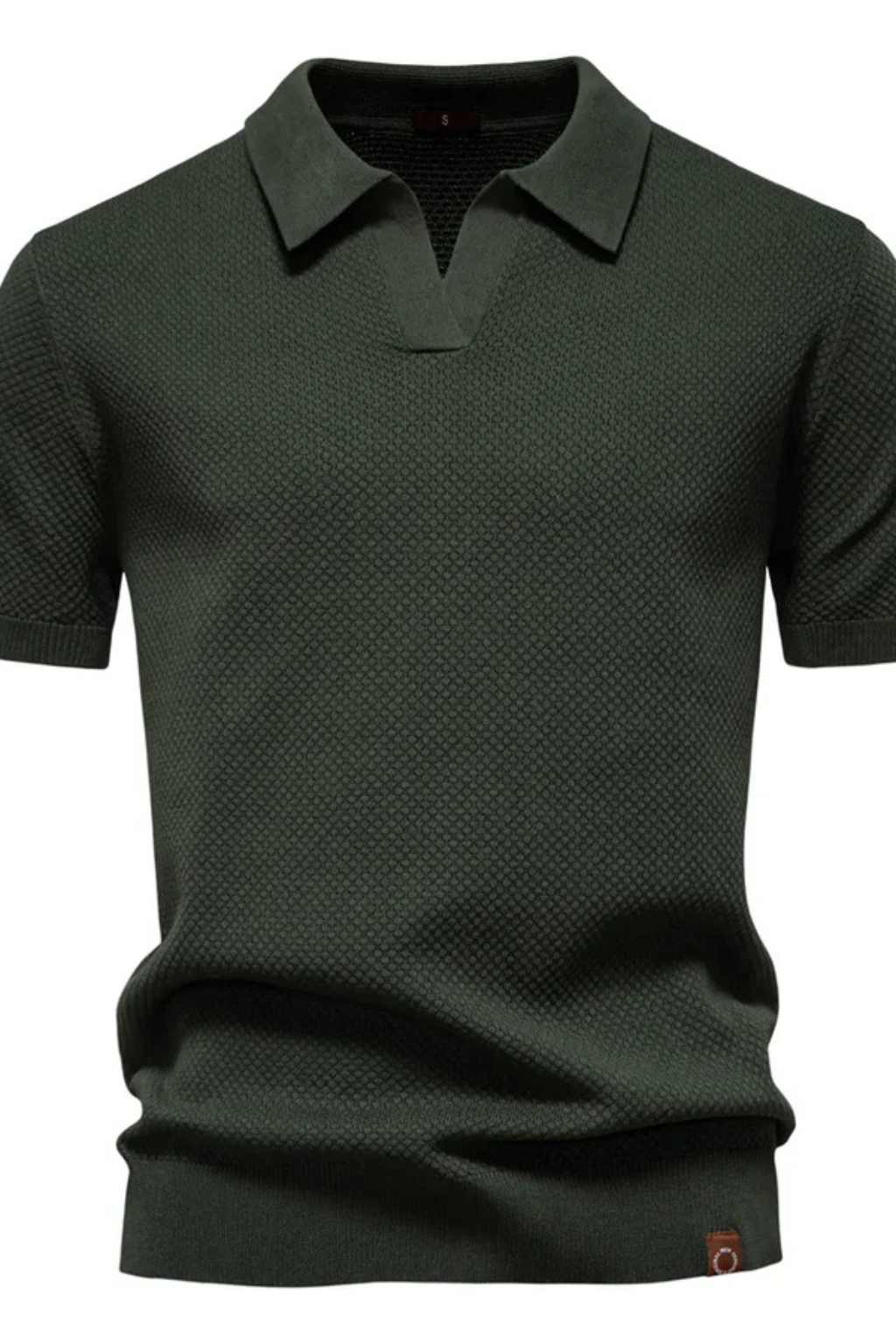 Alden | Men's Polo Shirt – Textured Knit Fabric, Short Sleeve Design 1
