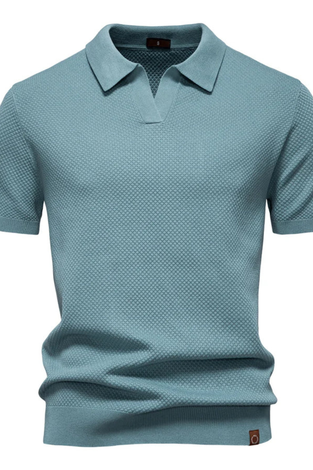 Alden | Men's Polo Shirt – Textured Knit Fabric, Short Sleeve Design 7