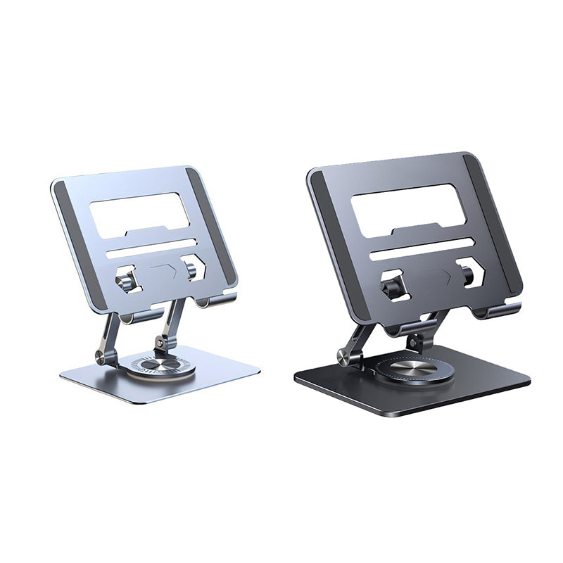 Aluminium Tablet Stand | 360° Rotating & Foldable Design | Adjustable Height for Tablets and Phones up to 12.9 Inches