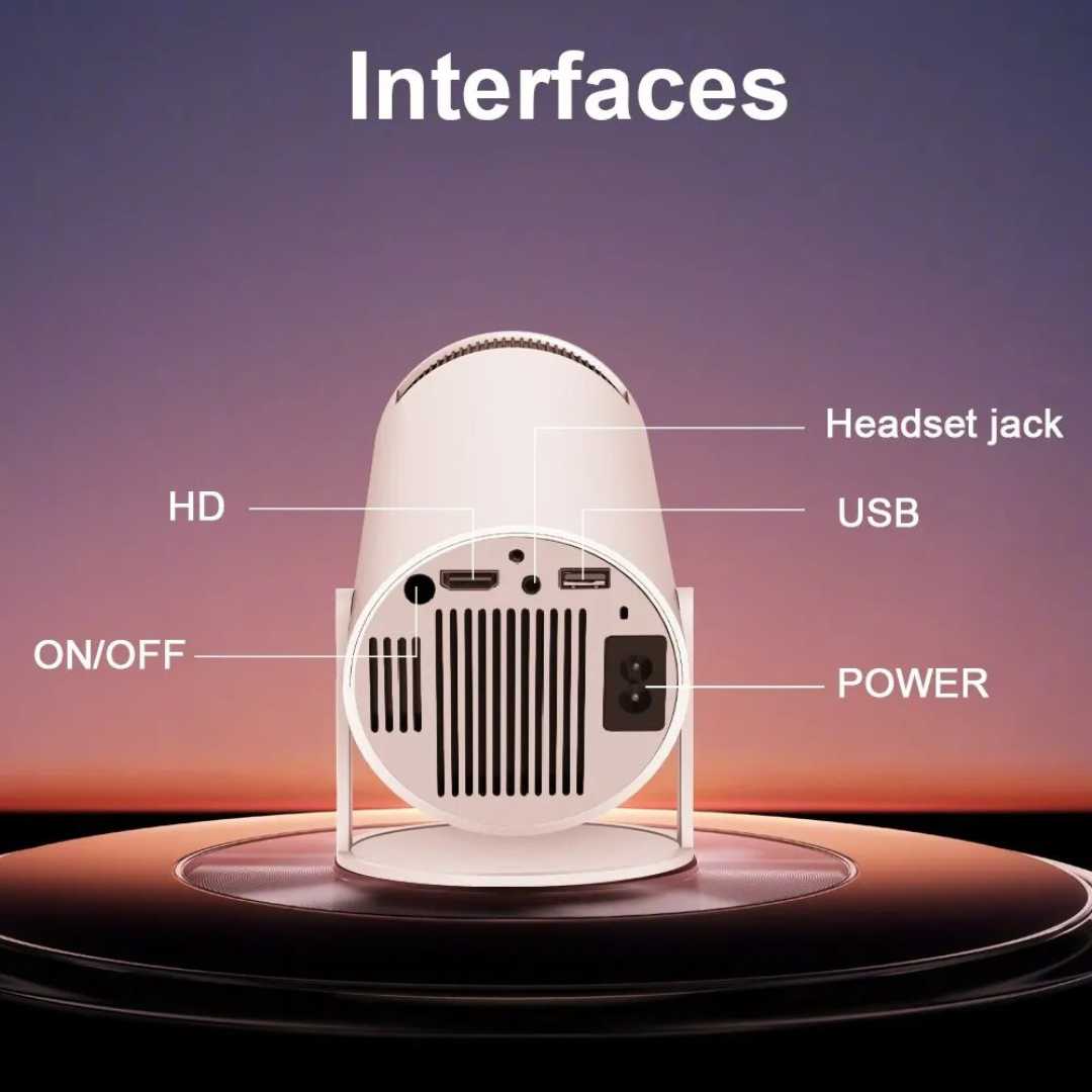 Android 11 Projector with Dual Wifi6 | 8000 Lumens, Auto Keystone Correction | Supports 4K Input, 200-Inch Screen