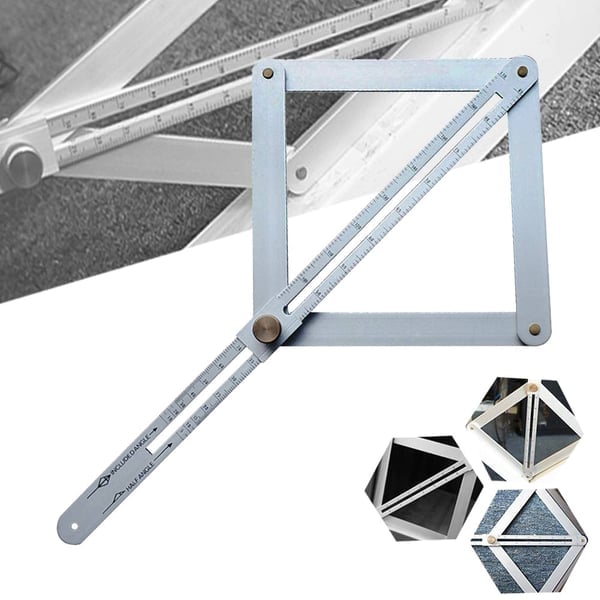 Angle Finder Ruler Aluminium | Measures 10-170 Degrees, Locks Instantly | Accurate Mitre Cuts for Wood, Tile, Stone
