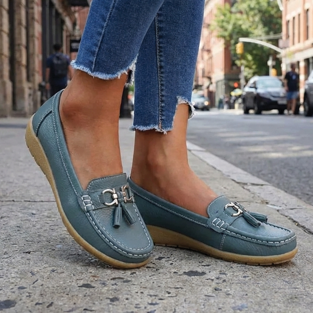 Anja | Leather Loafers for Women – Tassel Accent Design 0