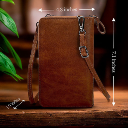Ann | Vegan Leather Crossbody Bag – Adjustable Strap Design