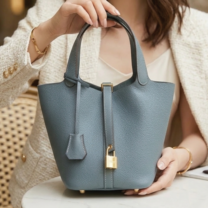 Ann | Leather Tote Bag – Medium Size With Structured Design 9