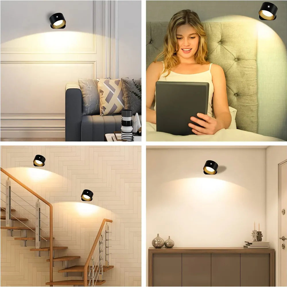 Anti-Glare LED Wall Lamp | USB Rechargeable, Touch Control & Magnetic Base | Bedside, Workspace and Cabinet Lighting