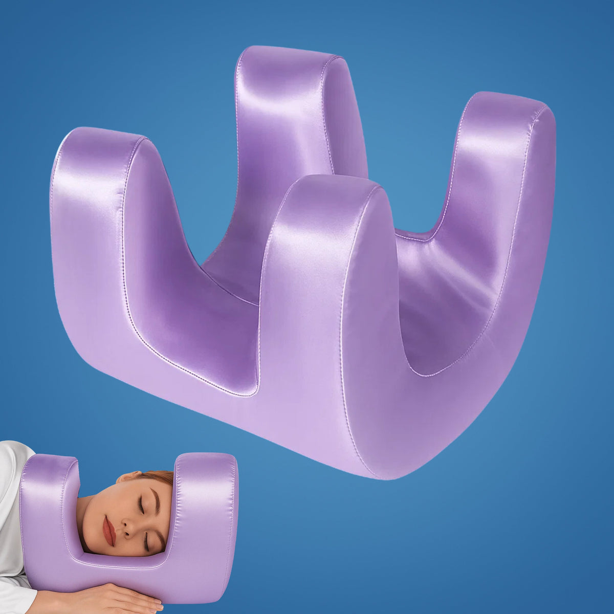 Anti-Wrinkle Beauty Pillow for Side & Back Sleepers | Cooling Memory Foam | Reduces Sleep Lines & Shoulder Pain