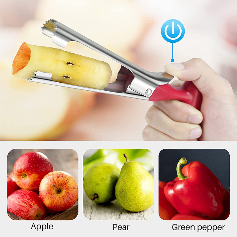 Apple Corer Tool Stainless Steel | Serrated Blade with Ergonomic Handle | Removes Fruit Cores Quickly and Cleanly