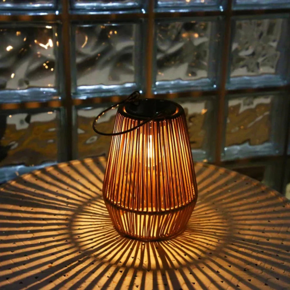 ArtisanGlow | Solar Garden Lantern – Handmade Waterproof Design