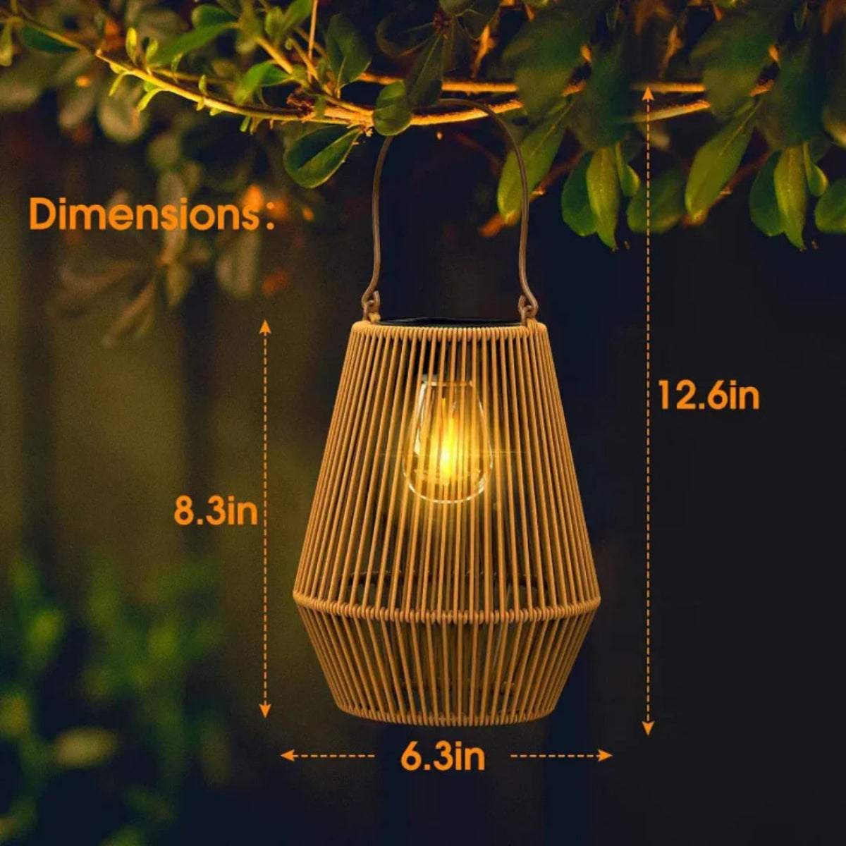 ArtisanGlow | Solar Garden Lantern – Handmade Waterproof Design