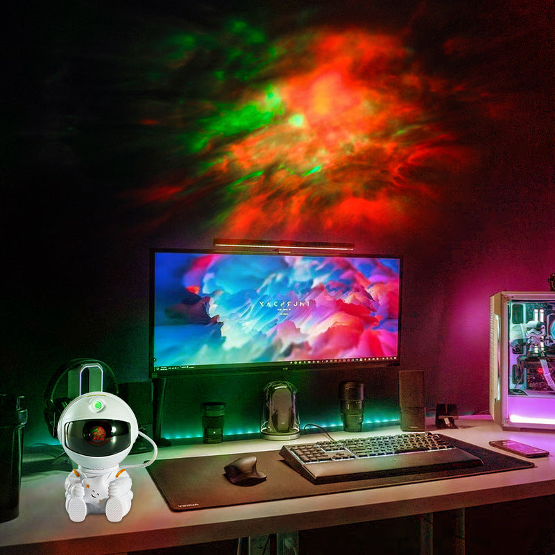 Astronaut Galaxy Projector Light | 8 Light Modes with Remote Control | Rotating Nebula Display for Bedroom Ceiling