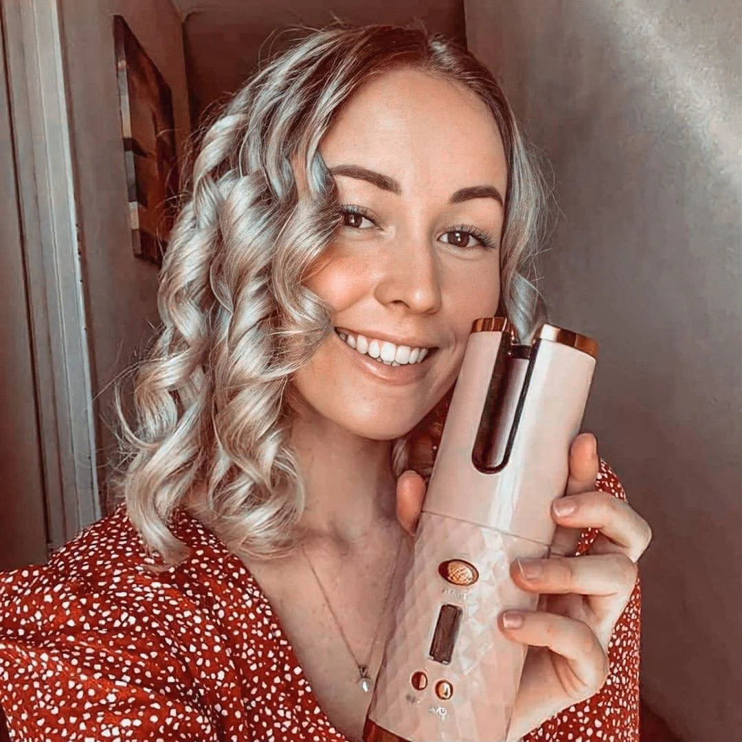 Automatic Hair Curler | Cordless Rechargeable Curling Iron