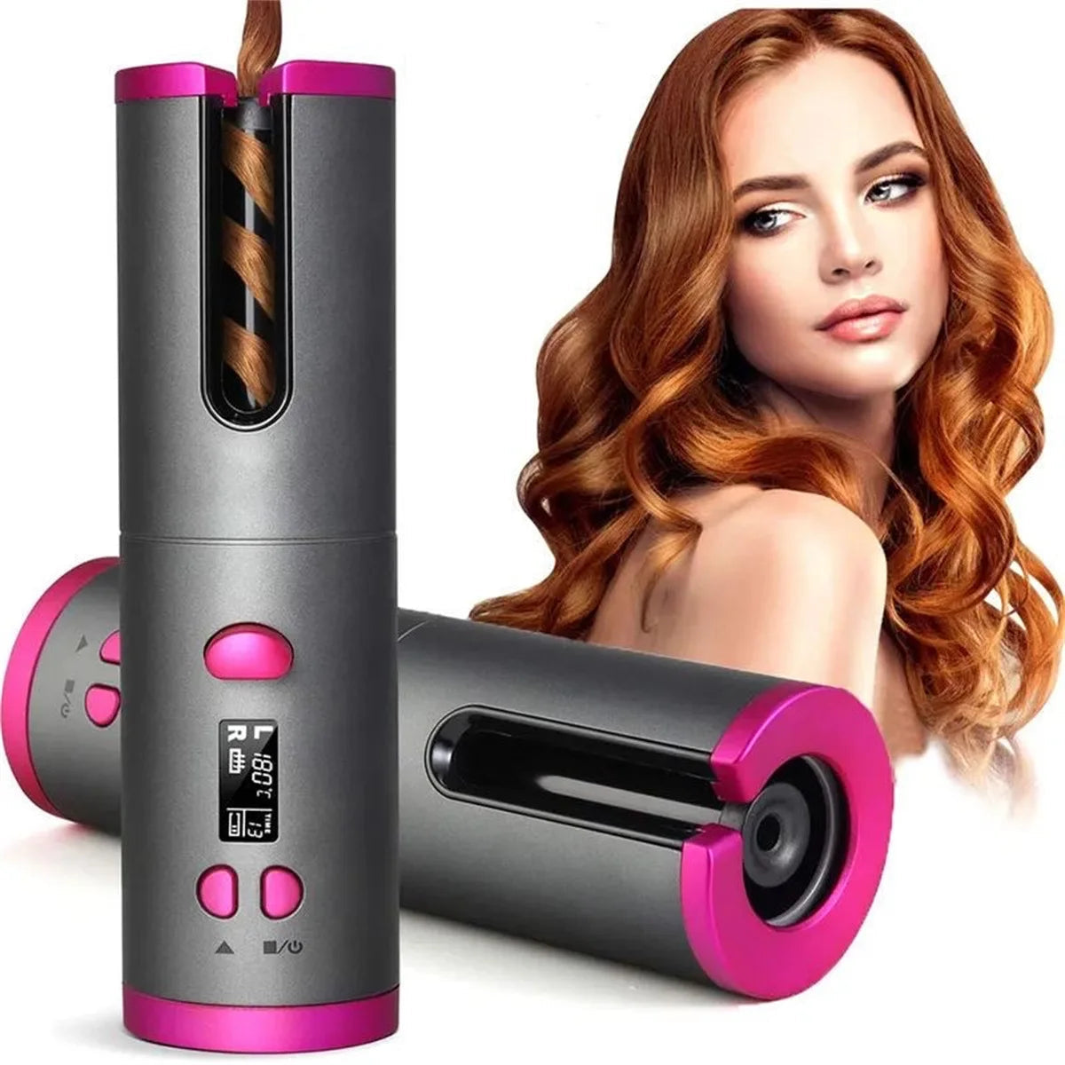 Automatic Hair Curler | Cordless Rechargeable Curling Iron