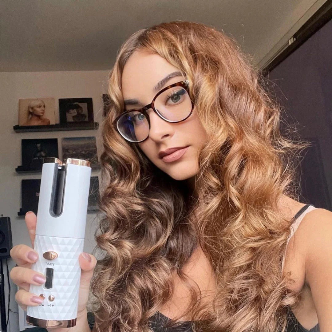 Automatic Hair Curler | Cordless Rechargeable Curling Iron