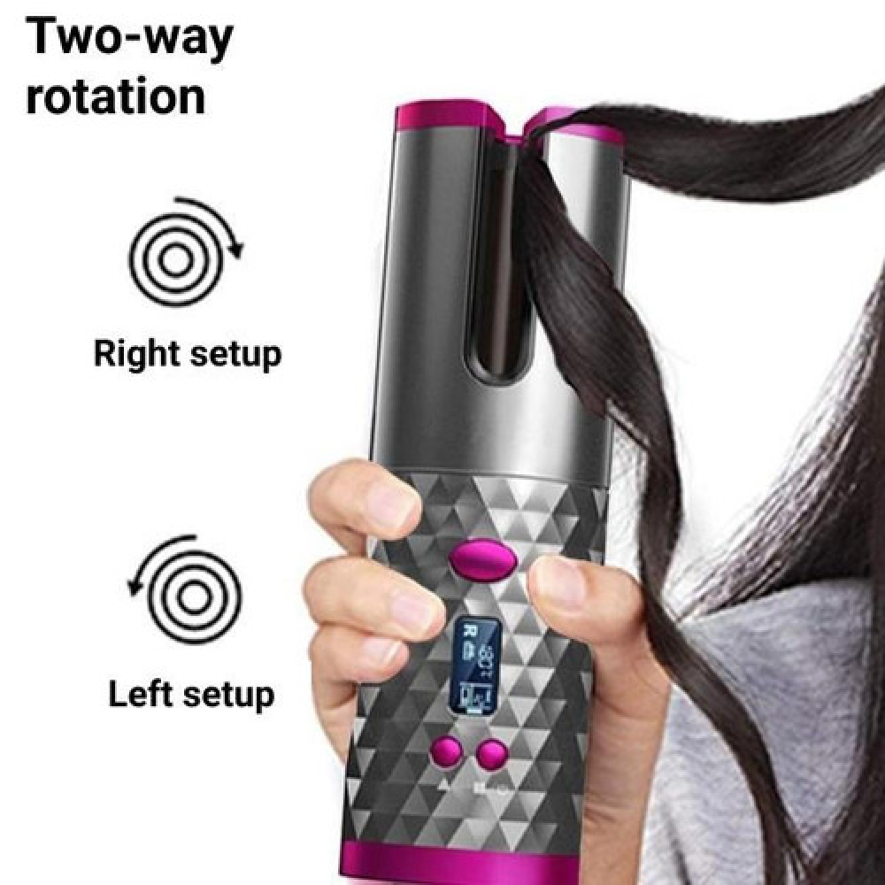 Automatic Self Rotating Hair Curler | Ceramic Tourmaline Coating | Fast Heating Curling Iron with Adjustable Heat