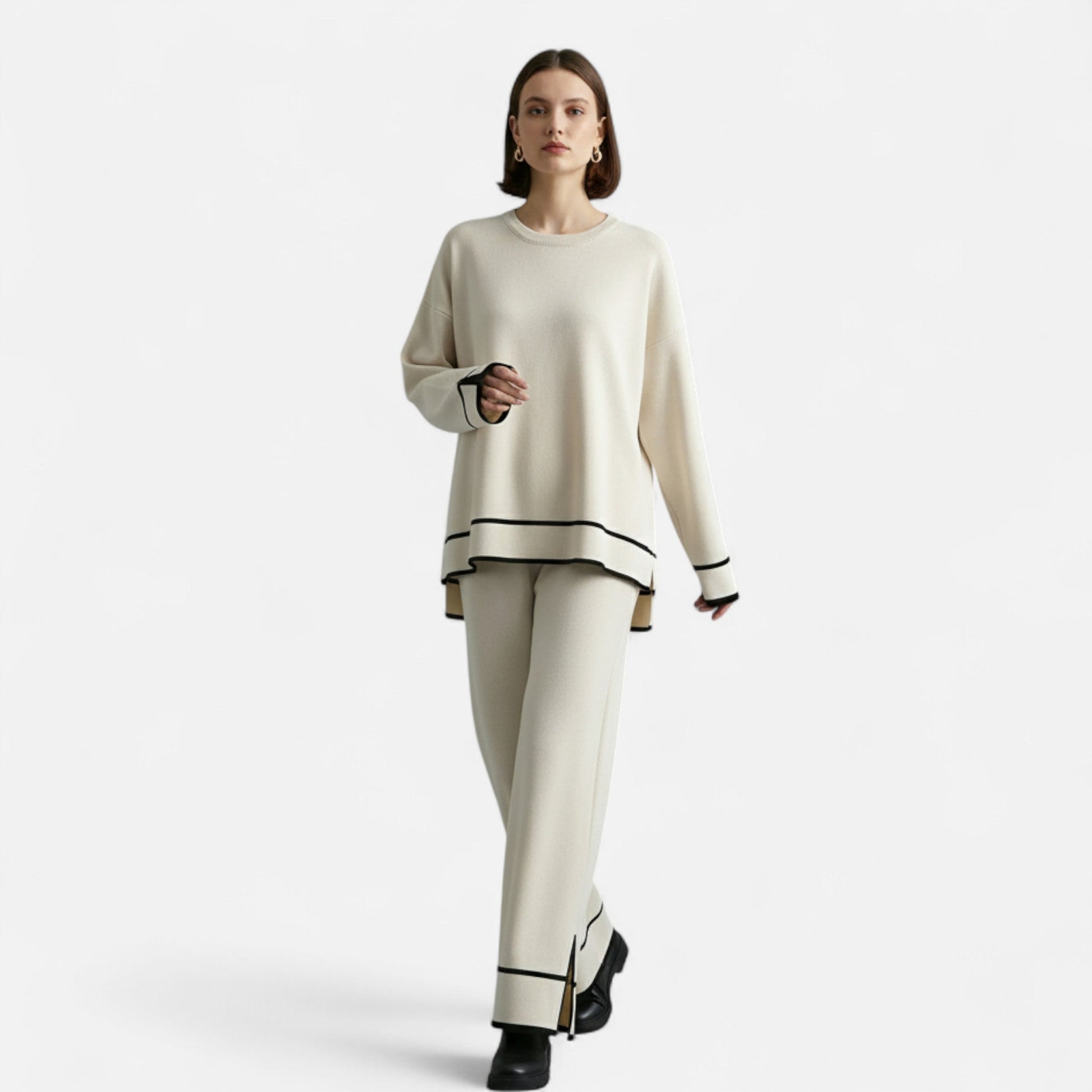 Aveline | Women's Set Loungewear – Knitted Two-Piece with Relaxed Fit 1