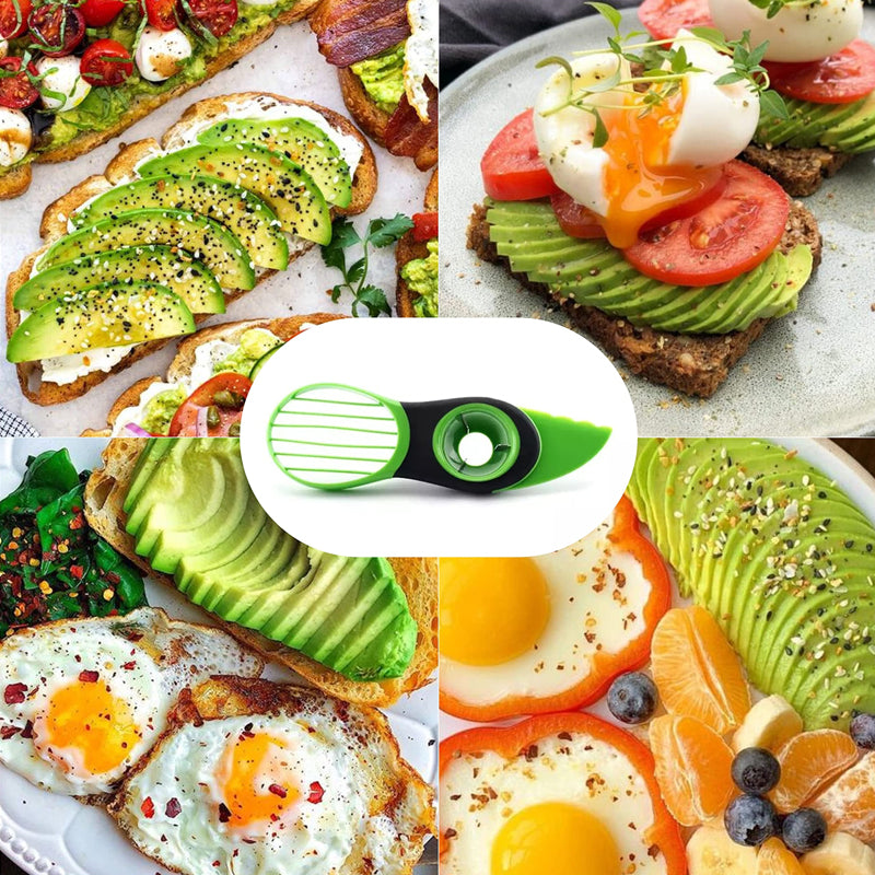 Avocado Slicer Stainless Steel | Peels, Splits, Cores and Slices in Seconds | Multipurpose Fruit Tool for Kiwi and Dragon Fruit