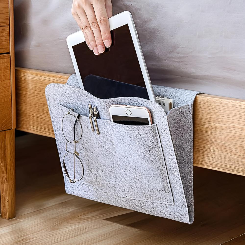 BED HUT – Felt Organizer with Cable Opening for the Bed 7