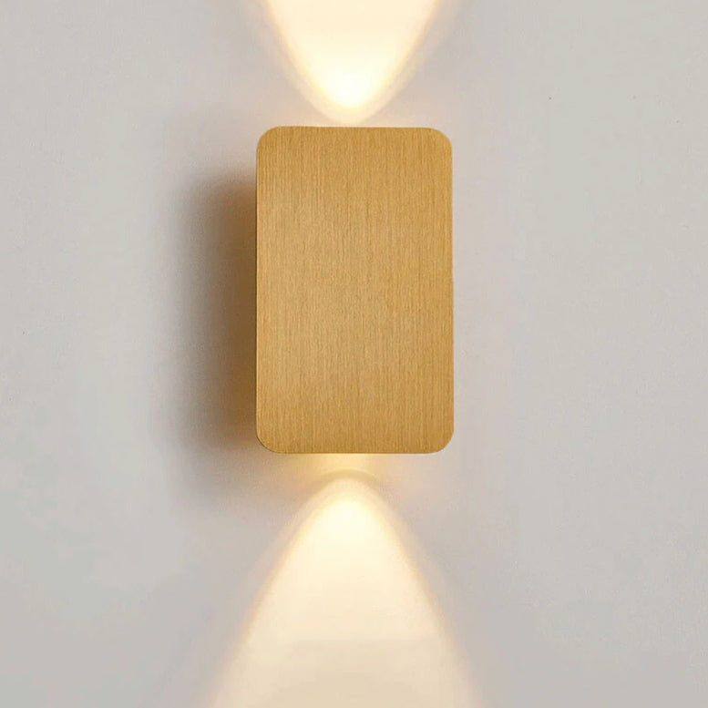 Nordic Minimalist Glass Rectangular LED Wall Sconce Light 2-light Lasson Living