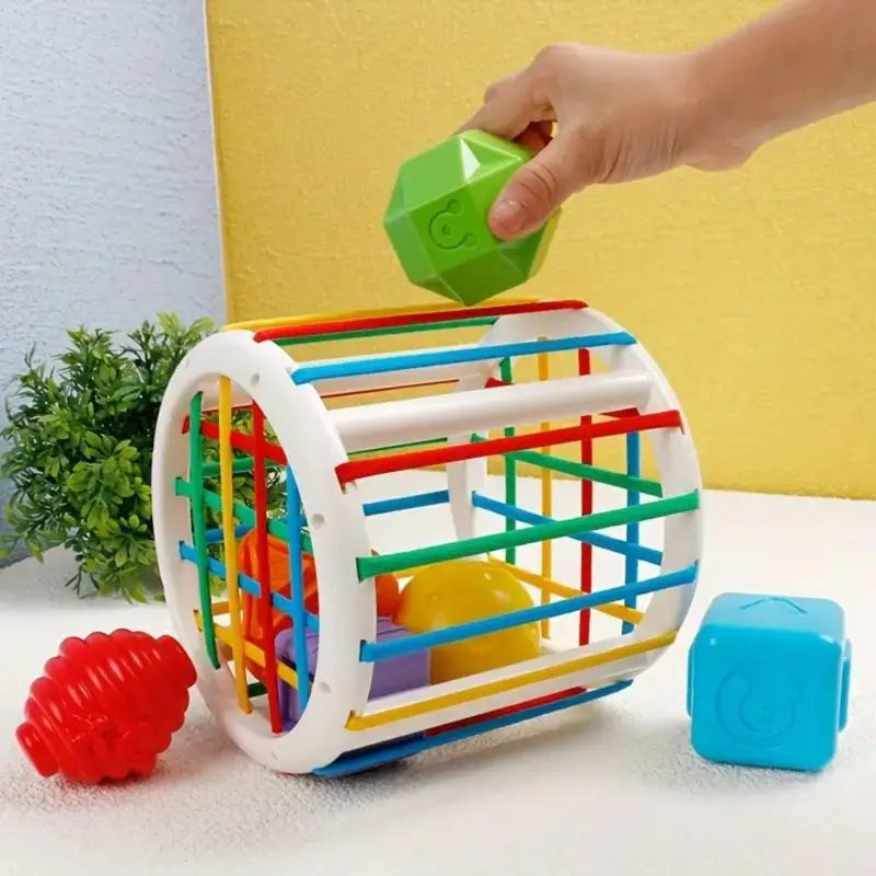Baby Sensory Shape Sorter Cube | Montessori-Inspired Stacking Toy