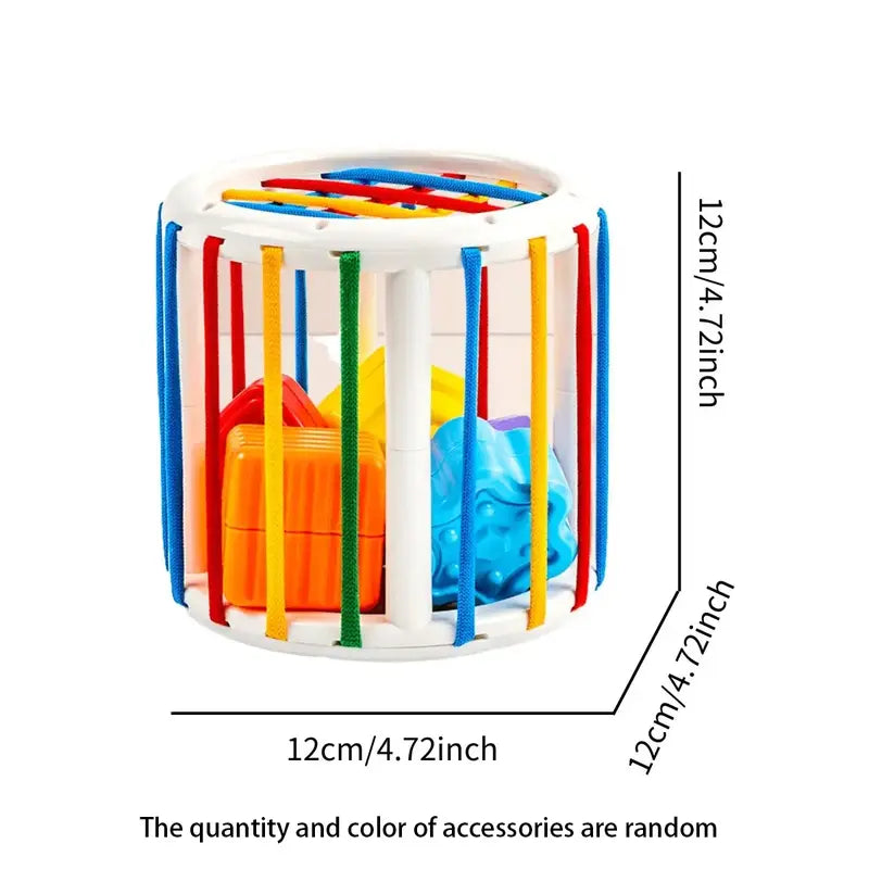 Baby Sensory Shape Sorter Cube | Montessori-Inspired Stacking Toy