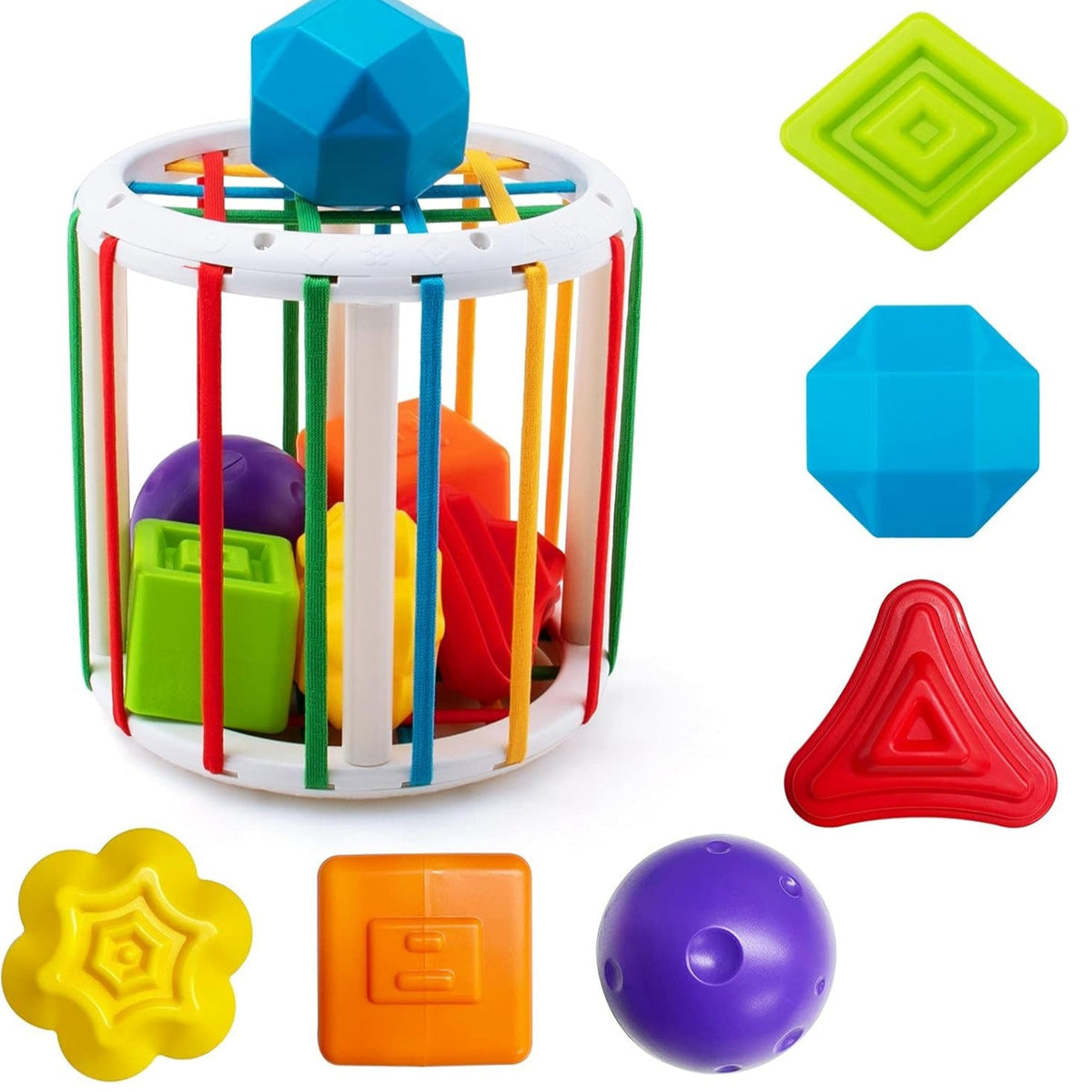 Baby Sensory Shape Sorter Cube | Montessori-Inspired Stacking Toy