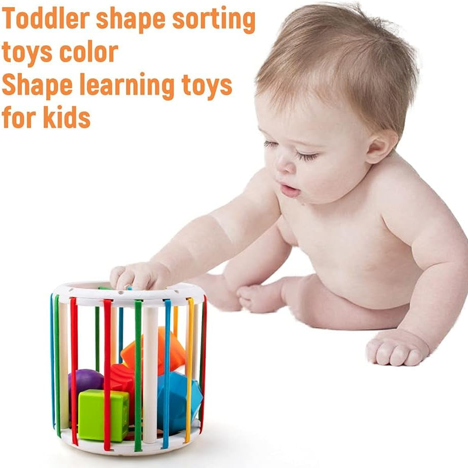 Baby Sensory Shape Sorter Cube | Montessori-Inspired Stacking Toy